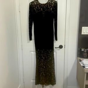 Formal illusion lace dress